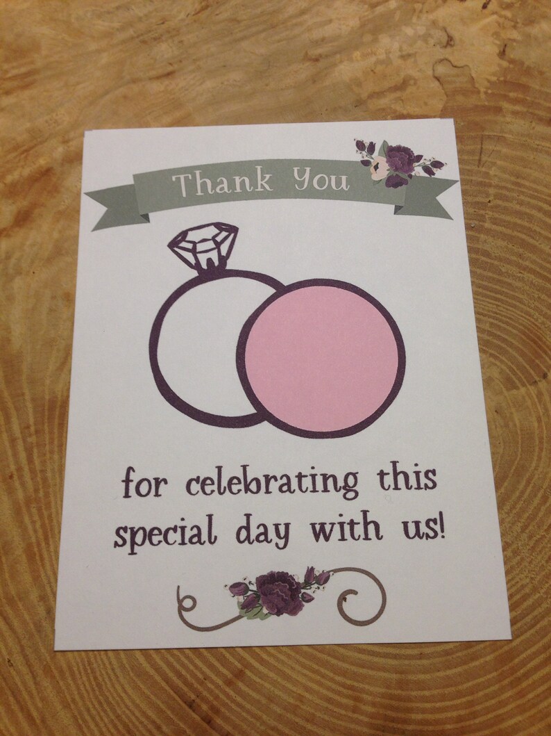 Wedding Rings Bridal Shower EOS Lip Balm Favor Cards Etsy