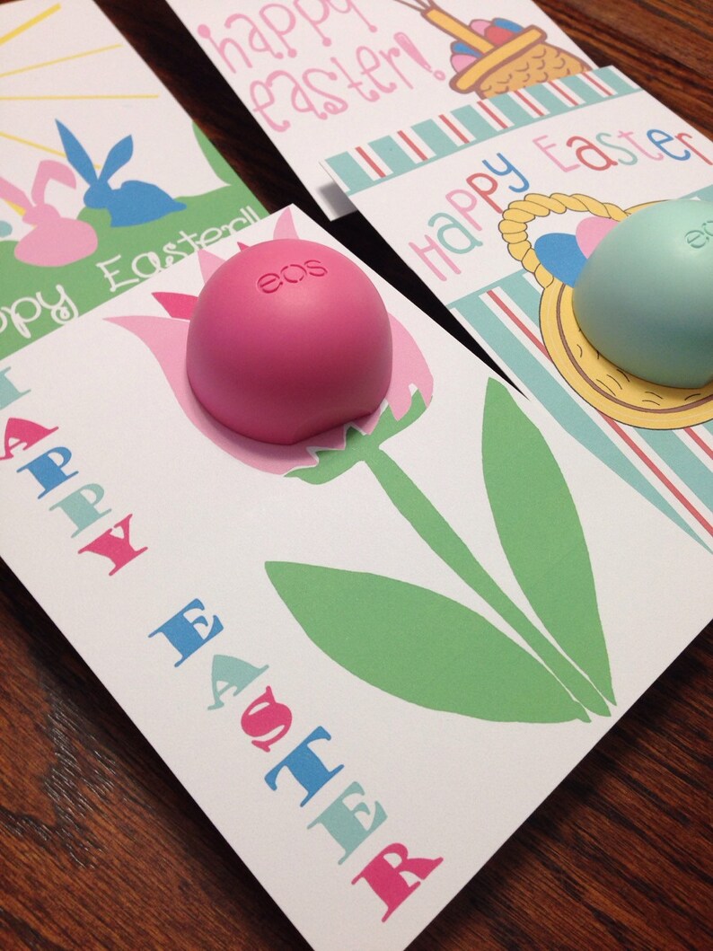 Easter Cards/gift Tags for EOS Lip Balm Printable Instant - Etsy