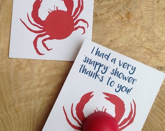 I Had s Snappy Shower, Thanks to You!  Crab Baby Shower, Bridal Shower Thank You Cards for EOS Lip Balm Favors, Instant Download, Printable