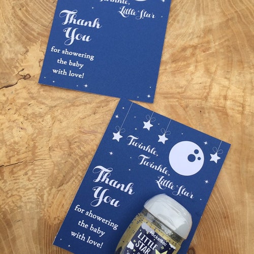 Moon & Stars Baby Shower Thank You Card / Twinkle Little Star Etsy