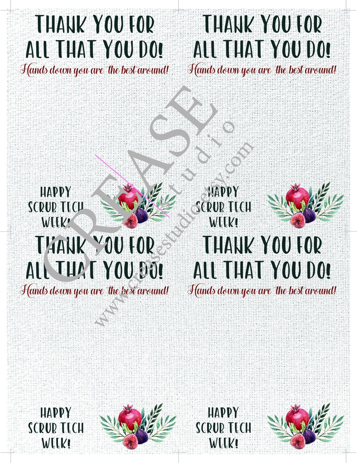 Scrub tech week surgical technologist appreciation thank you Etsy