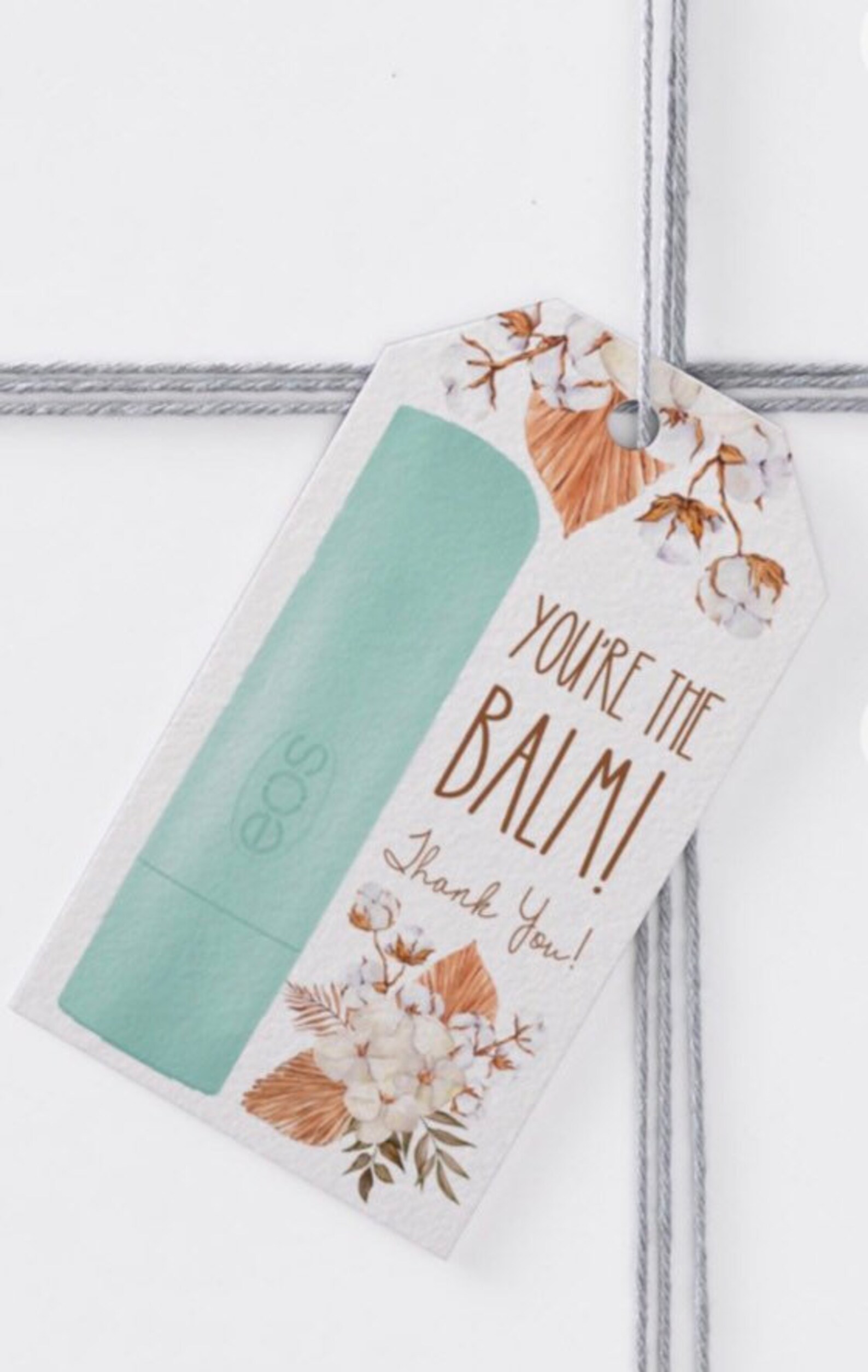 You're the Balm Thank You Lip Balm Gift Tag Printable | Etsy