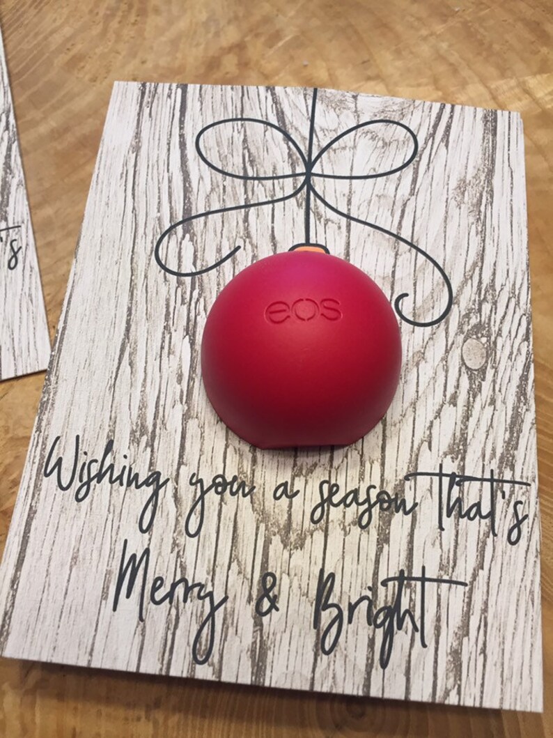 Holiday Christmas Cards for EOS Lip Balm Instant Download | Etsy