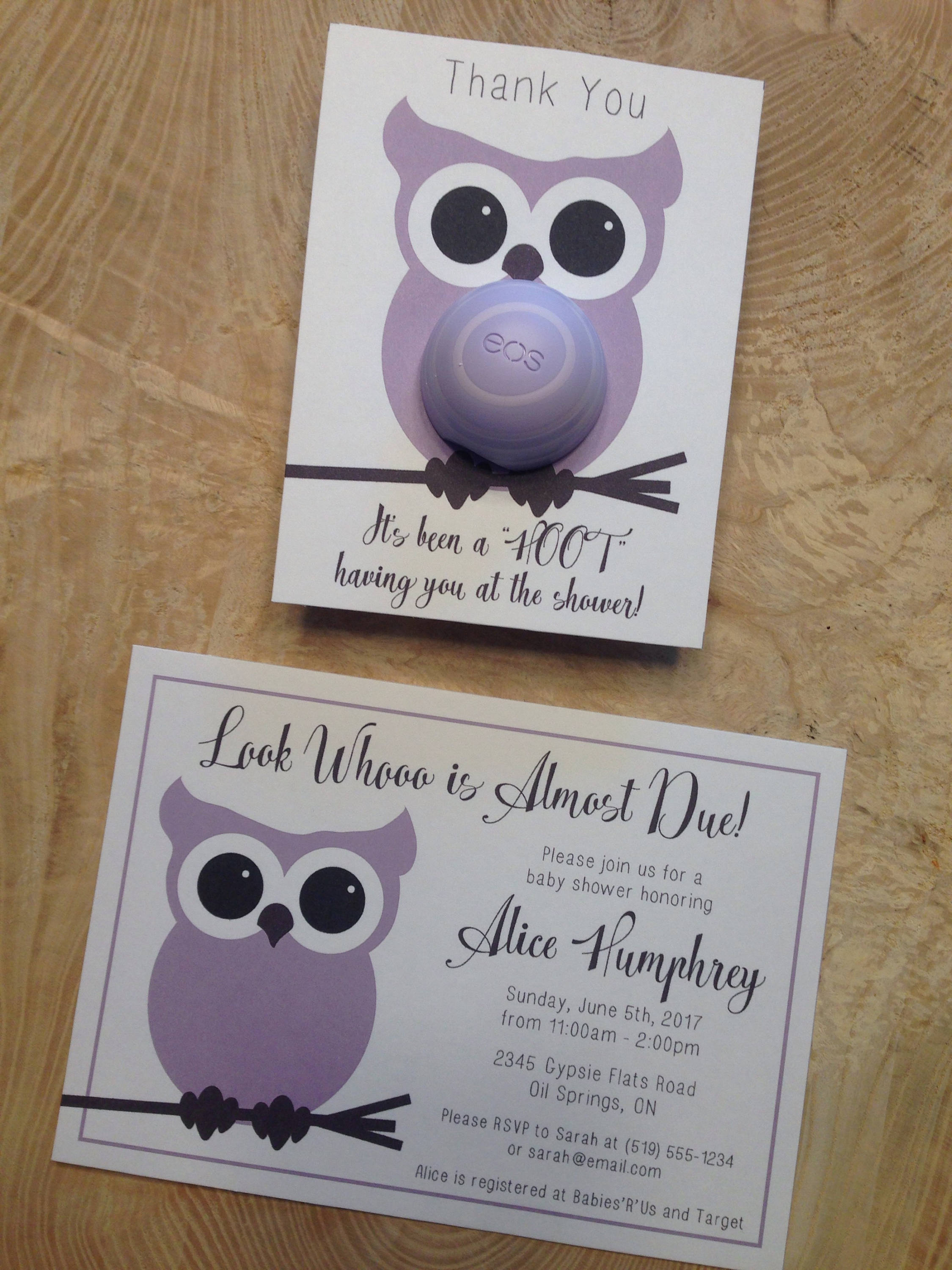 Owl themed baby shower invitation 5x7 printable matching EOS Etsy