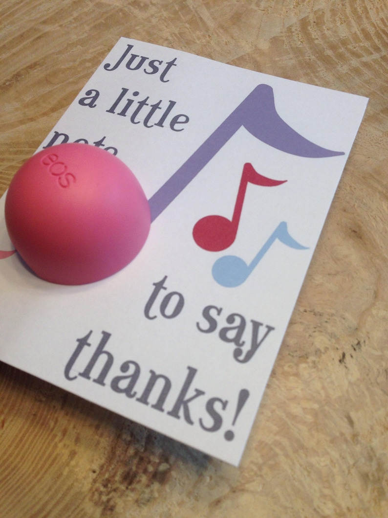 Music Teacher Appreciation Music Note Thank You Cards for Etsy Canada