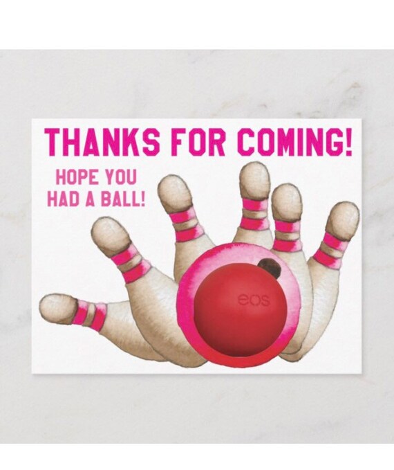 Bowling Themed Party Favor EOS Lip Balm Cards Printable -  Sweden