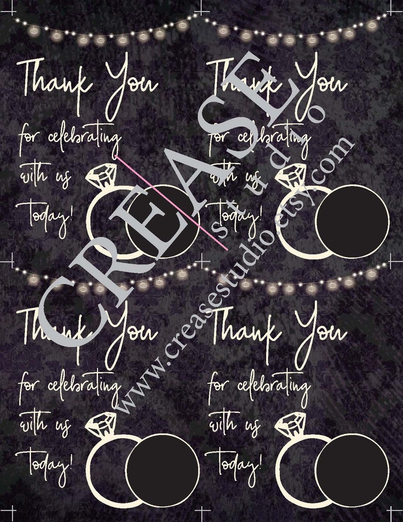 Wedding Rings Bridal Shower EOS Lip Balm Favor Cards - Etsy