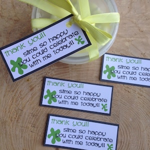 Slime time, birthday party thank you favor cards, printable, green, black, it&#39;s slime time ,slime so happy you could celebrate with me