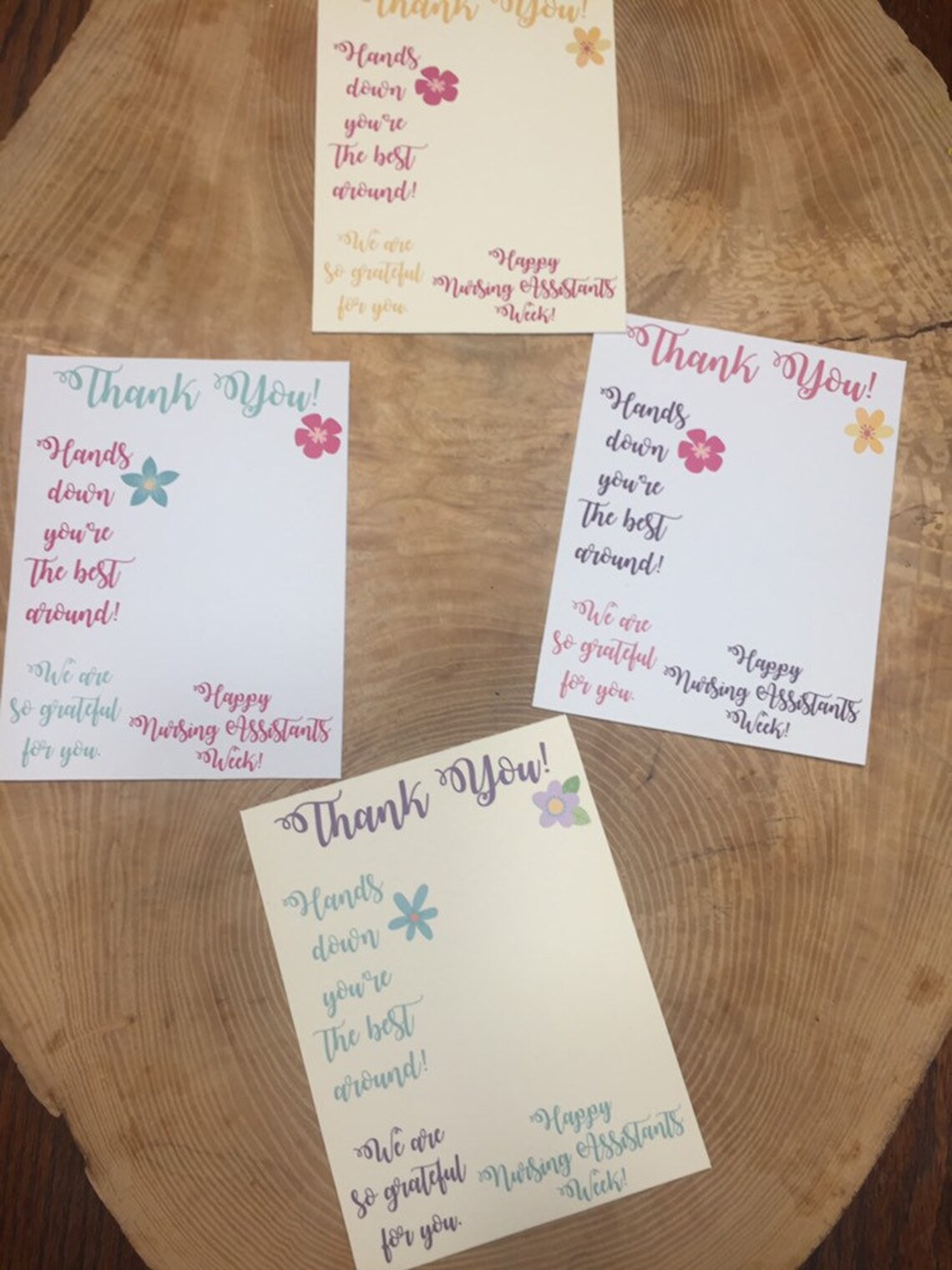 Nursing Assistants Week appreciation thank you cards for Etsy