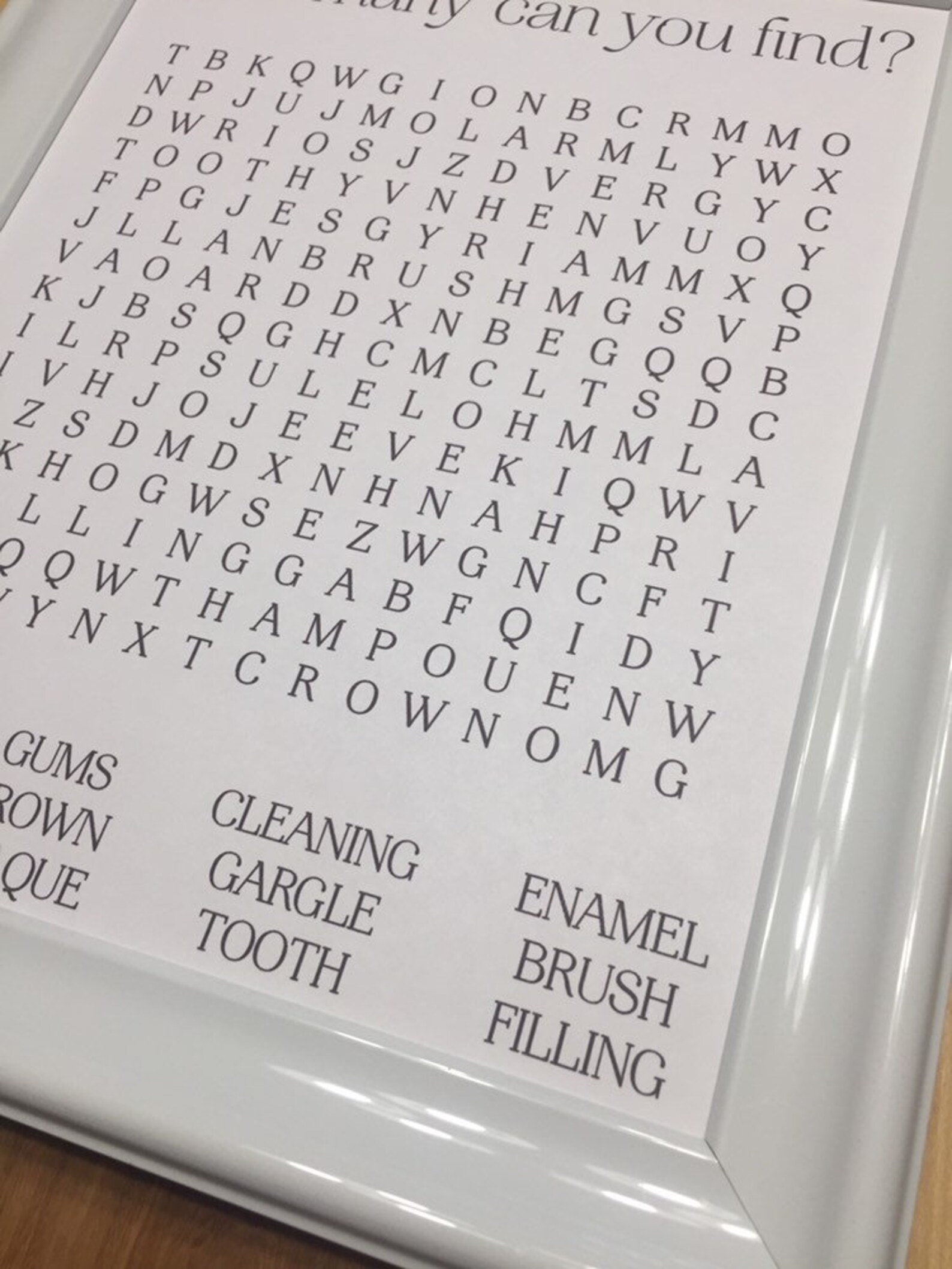 Dental Word Search 18x24 Printable Dentist's - Etsy