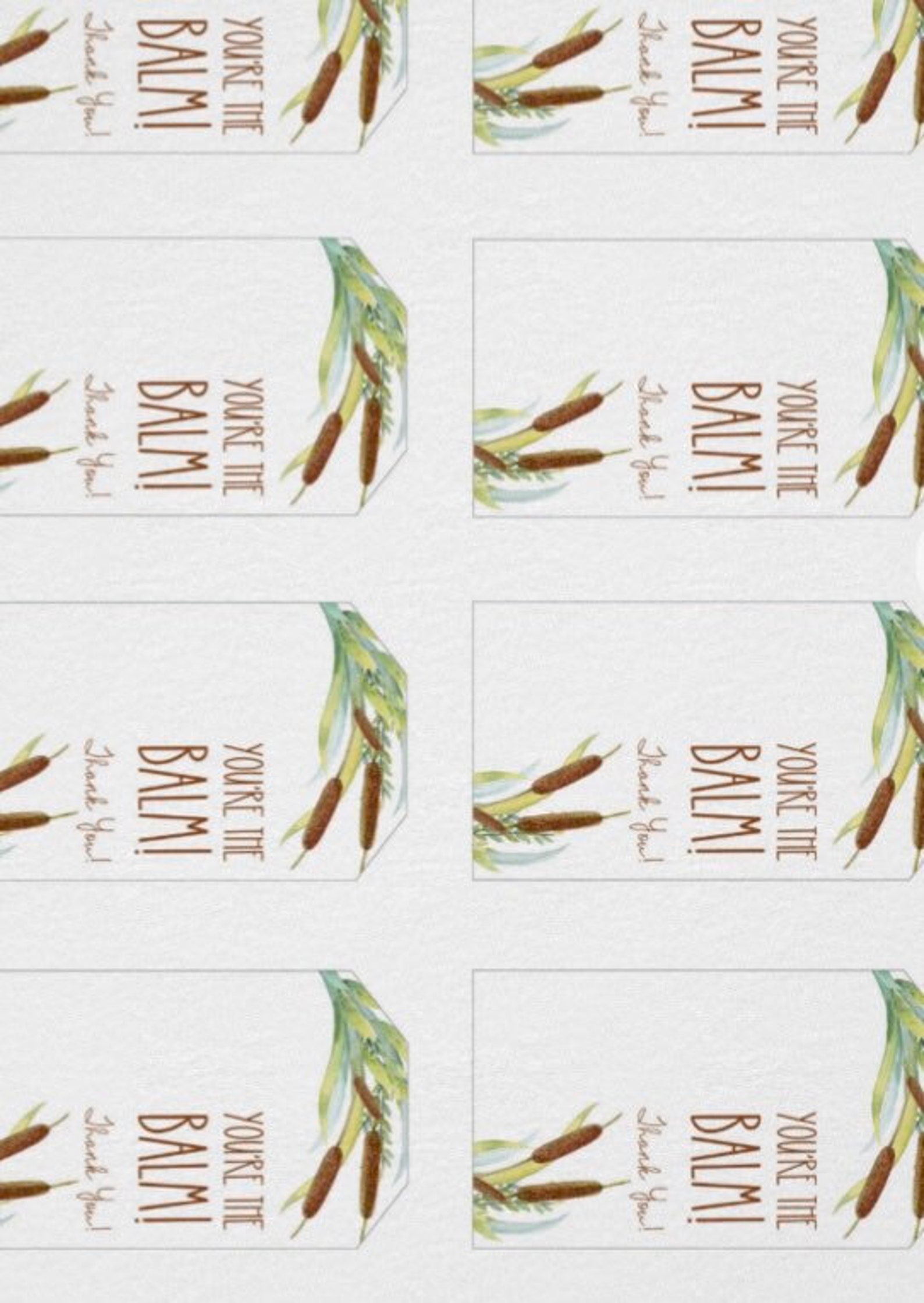 You're the Balm Thank You Lip Balm Gift Tag Printable - Etsy