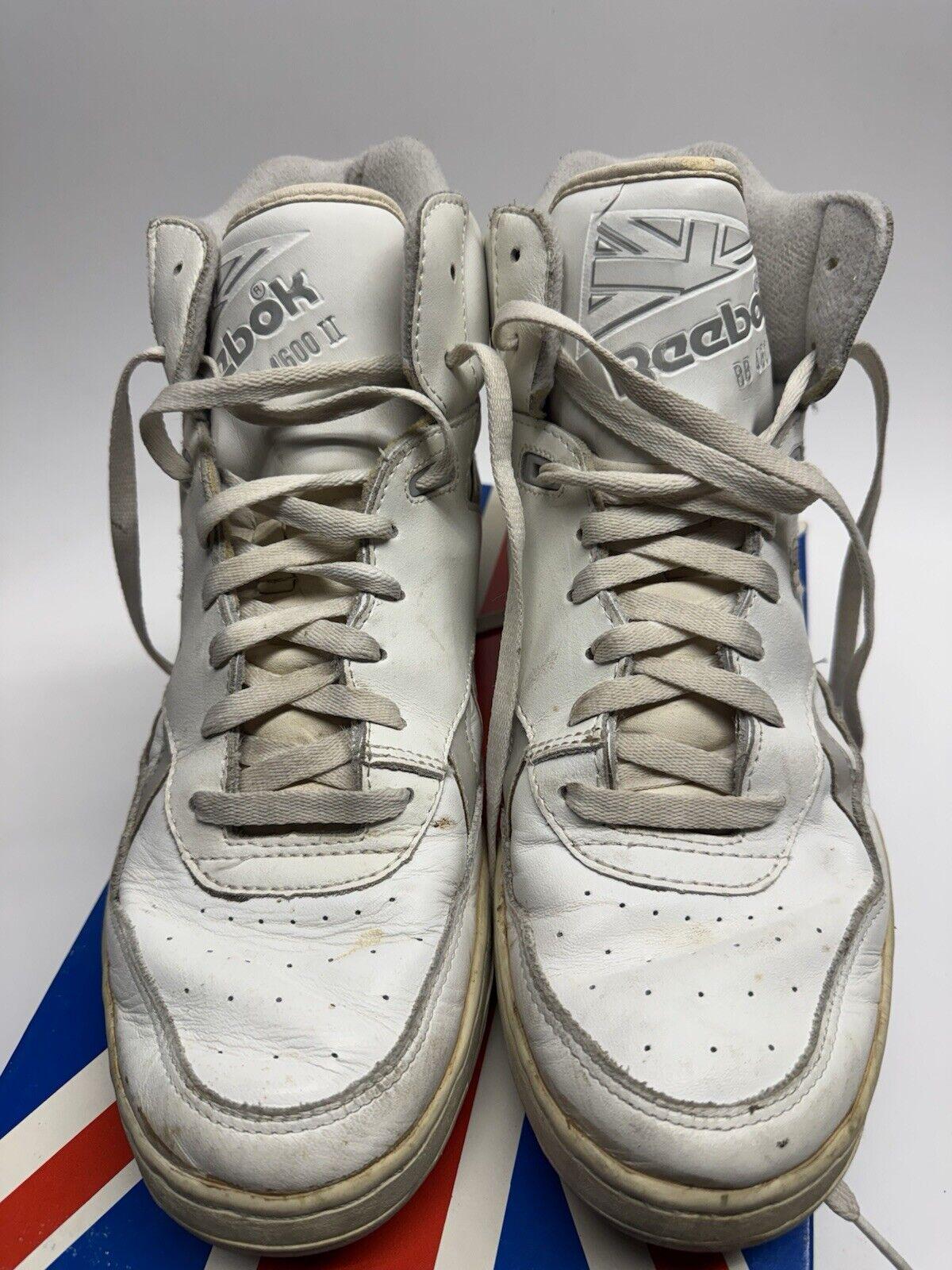 Vintage Reebok Basketball Shoes BB4600 II HI Top White/gray  display picture 3