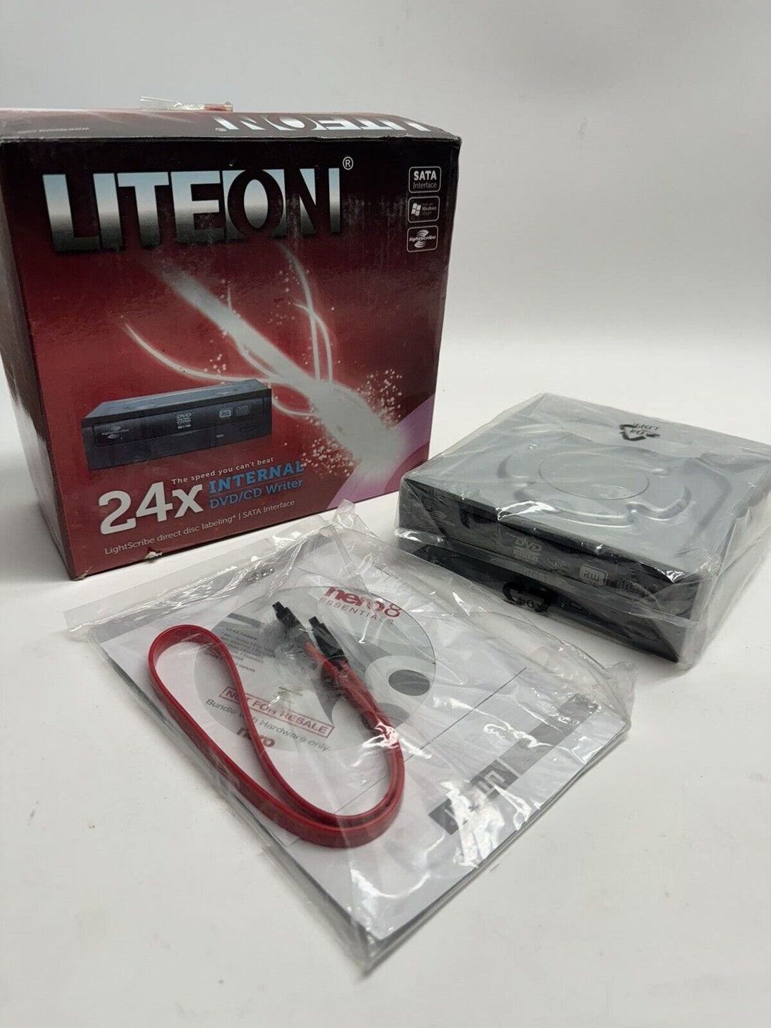 Nos Lite-on Ehau324-11 24x External Sata Dvd/cd Smart-erase