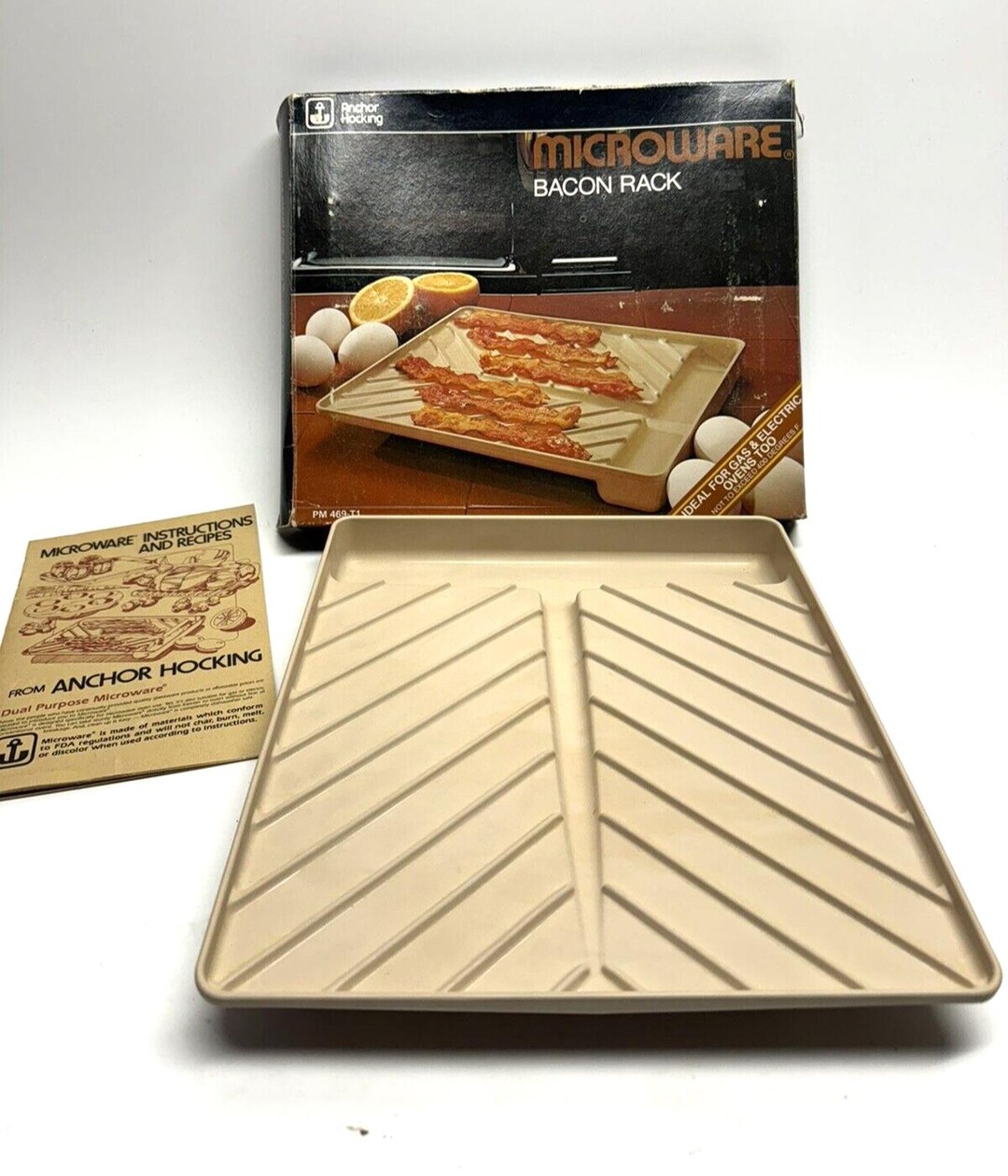 Vintage NOS Anchor Hocking Microware Bacon Rack Cooker PM 469-TI - Etsy