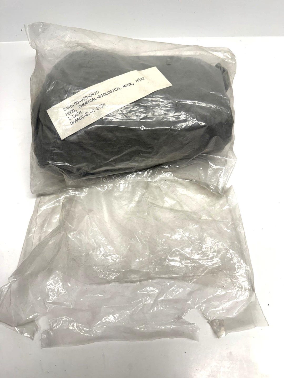 Vintage NEW SEALED Military Chemical Biological Mask Hood 4240-00-999 ...