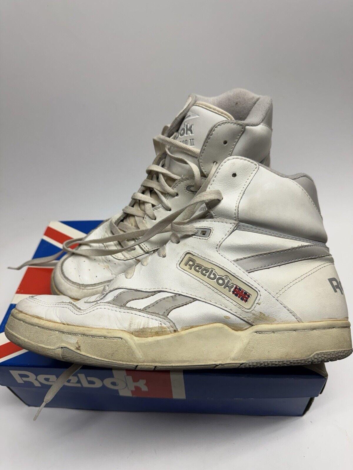 RARE Vintage Reebok White Leather Shoes Mens Size 13 High Top Basketball Classic reebok classic high top products for sale | eBay main image 2