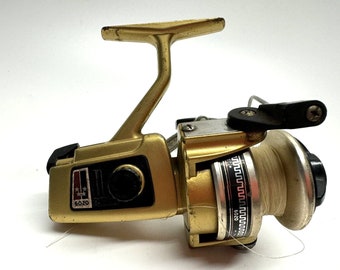 Vintage ZEBCO 6020 Gold Fishing Spinning Reel, Made in Japan - Etsy