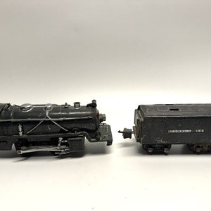 VINTAGE Prewar Lionel O GA. #249E 2-4-2 STEAM Locomotive w/ 265W Tender Gunmetal