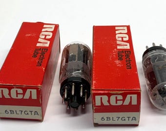 New Vintage Lot of 2 6bl7gta Vacuum Tubes Nos Nib Original Box - Matched Brand