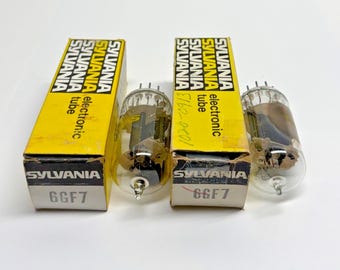 Vintage Lot of 2 NOS Sylvania 6GF7 Vacuum Tube - NIB