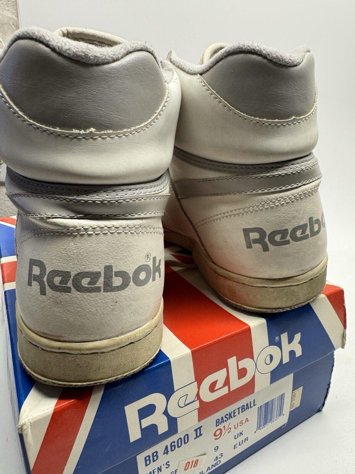 Vintage Reebok Basketball Shoes BB4600 II HI Top White/gray  display picture 2