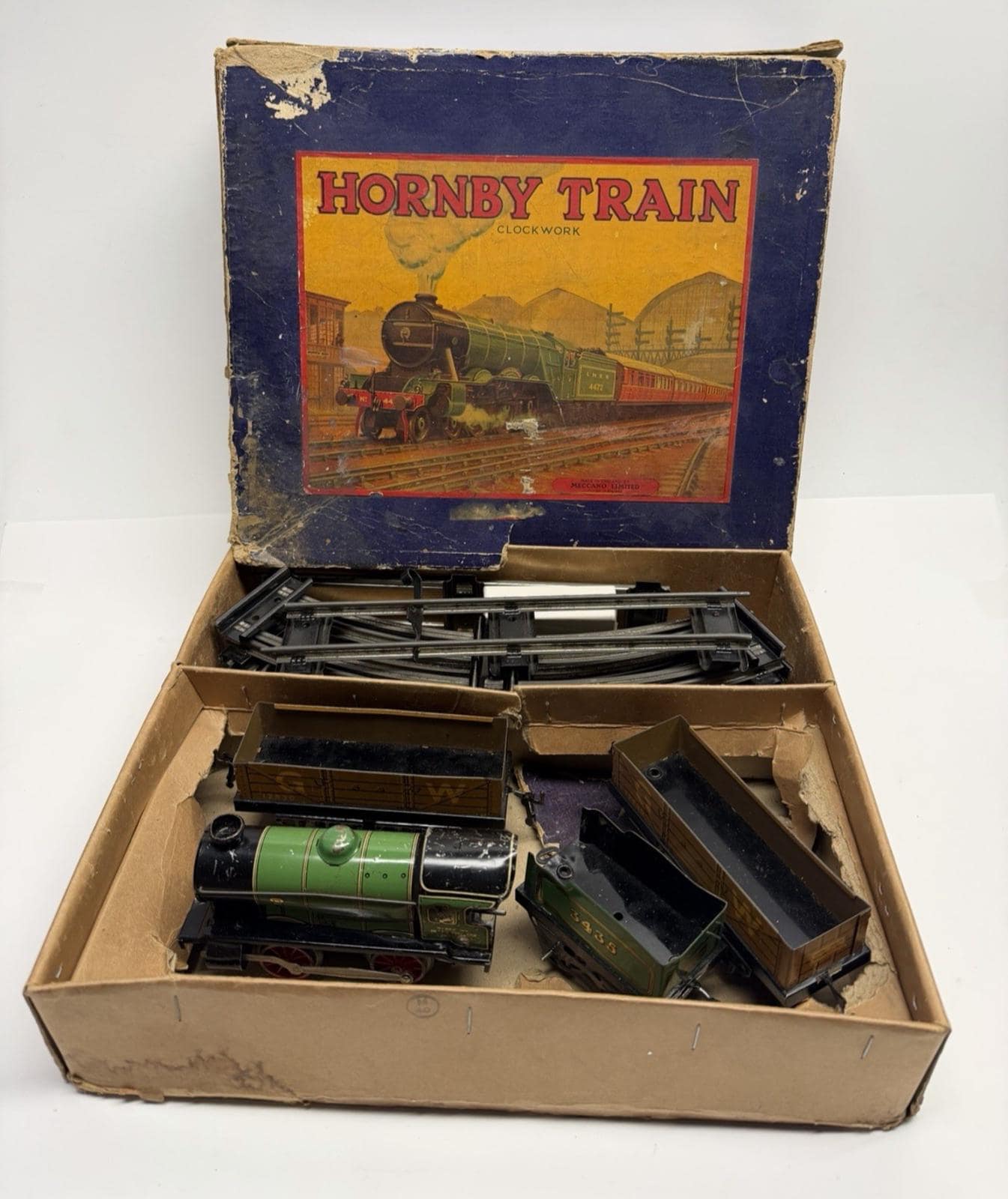 MIGNONNE CUTE RARE ++ TRAIN HORNBY O - MALLE ANCIENNE Old box EUR 34,90 - FR