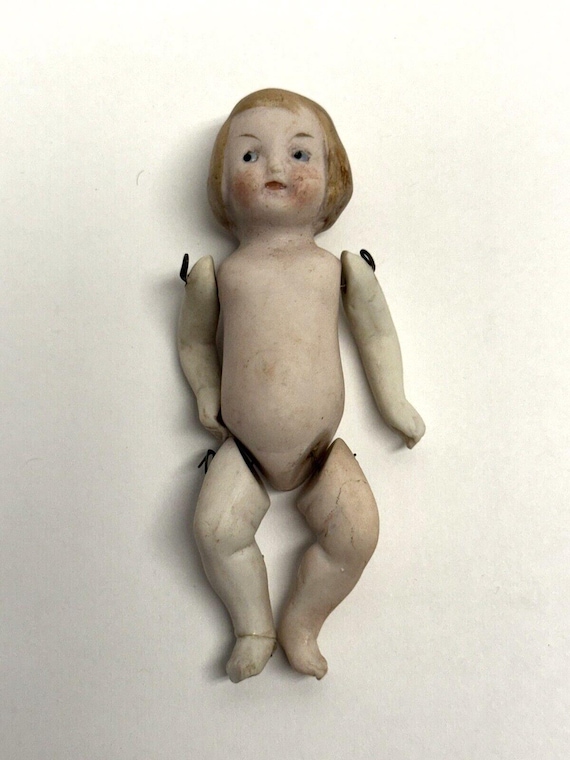 VINTAGE German Jointed Miniature Dolls Painted Bisque 9307 3