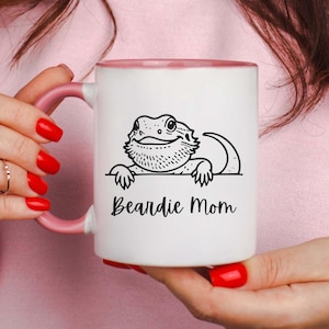 Bearded Dragon Mom Mug: Funny Reptile Lover Coffee Cup