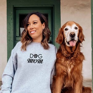 Dog Mom Crewneck Sweatshirt: Dog Lovers Gift image 1