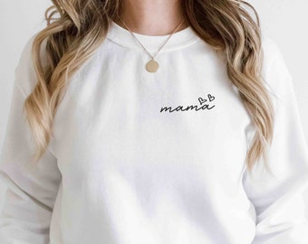 Sweat-shirt maman, col rond minimaliste pour maman, cadeau pour la fête des mères