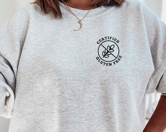 Certified Gluten Free Crewneck Sweatshirt: Celiac Pride Gift