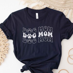 Dog Mom T-Shirt: Combed Cotton Dog Lover Gift