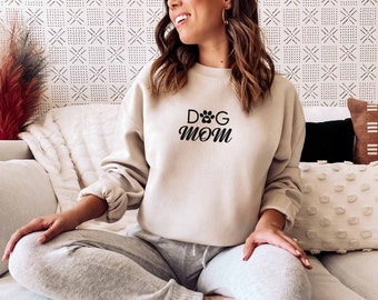 Dog Mom Crewneck Sweatshirt | Dog Lovers Gift