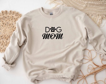 Dog Mom Crewneck Sweatshirt: Comfy Dog Lover Gift