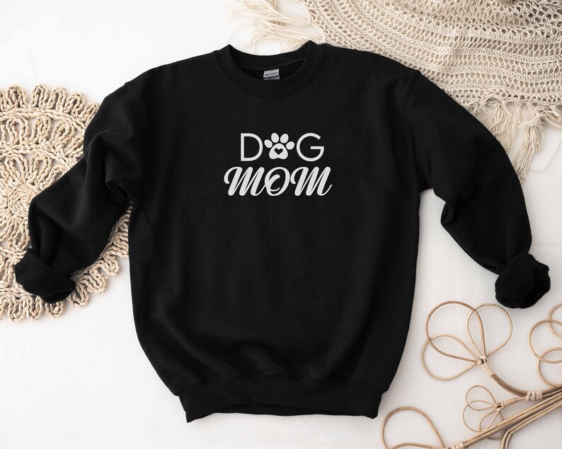 Dog Mom Crewneck Sweatshirt: Dog Lovers Gift image 3