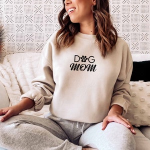 Dog Mom Crewneck Sweatshirt: Dog Lovers Gift image 2