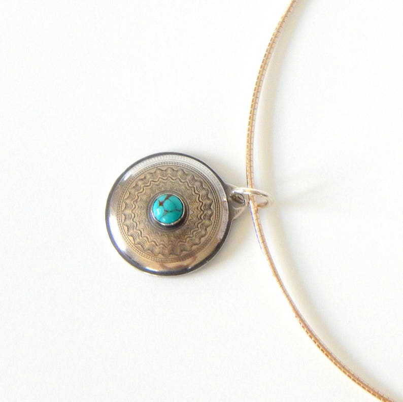 Turquoise Necklace Boho Necklace Natural Gemstones Sterling Silver Layering Necklace Turquoise Jewelry Boho Jewelry Gift For Her