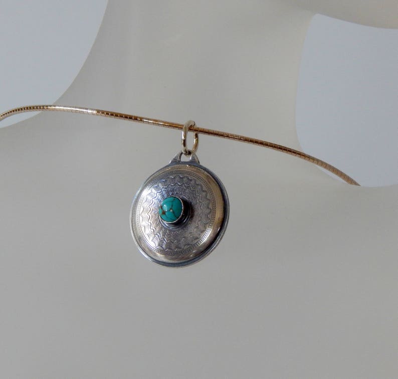 Turquoise Necklace Boho Necklace Natural Gemstones Sterling Silver Layering Necklace Turquoise Jewelry Boho Jewelry Gift For Her