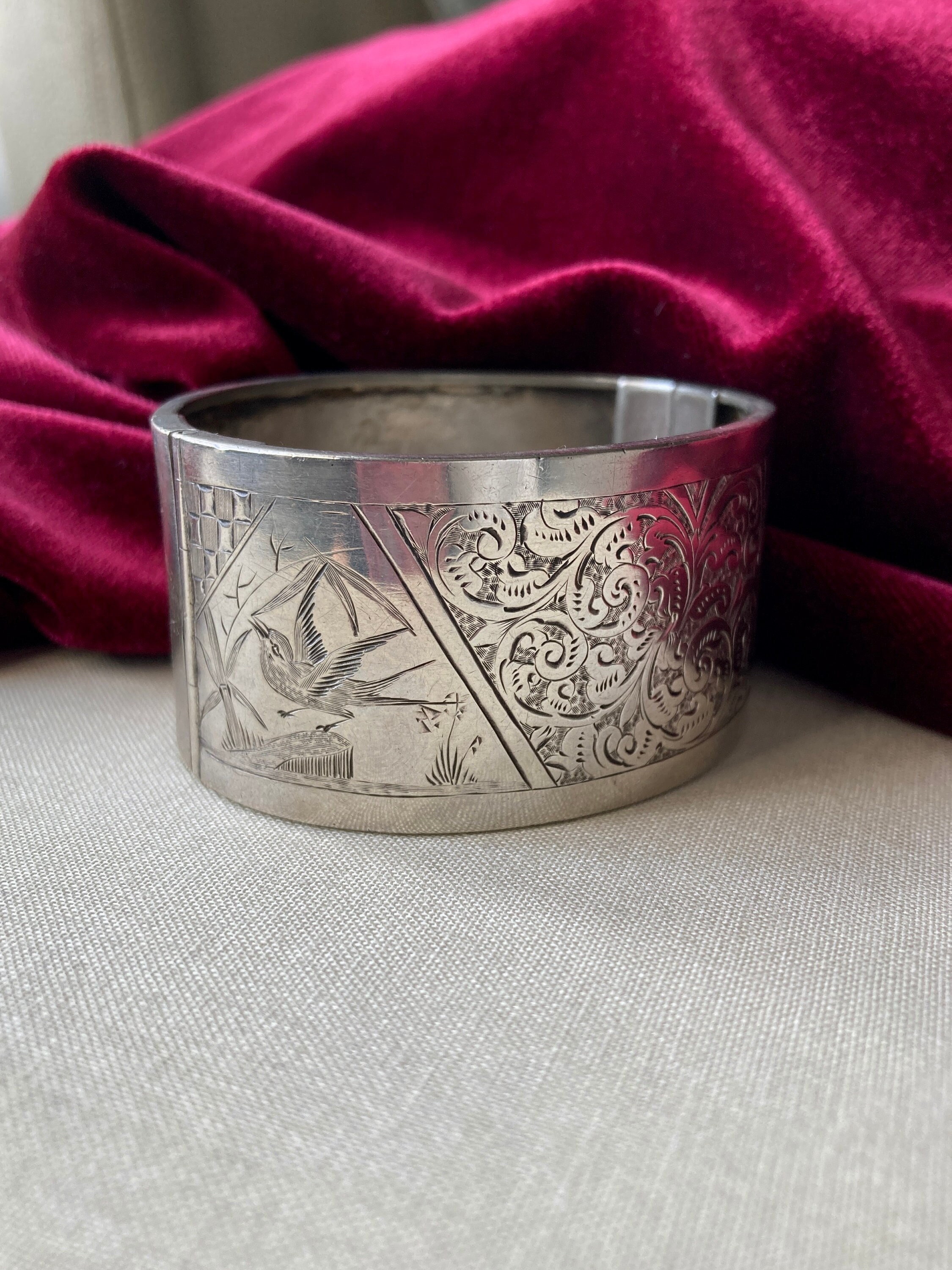 Victorian silver cuff bracelet discount