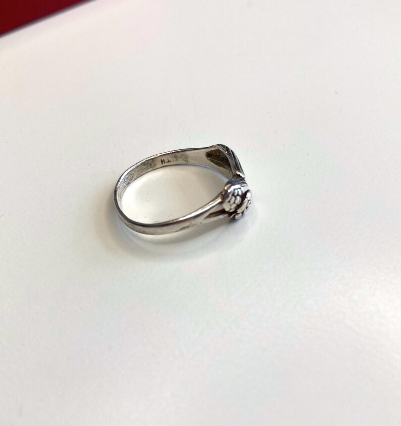 Vintage Sterling Silver Figa Hand Holding Bouquet of Flowers Giardinetti Ring