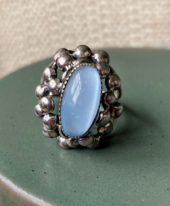 Vintage Mid Century Modern Moonstone Glass Stone Ster… Gem