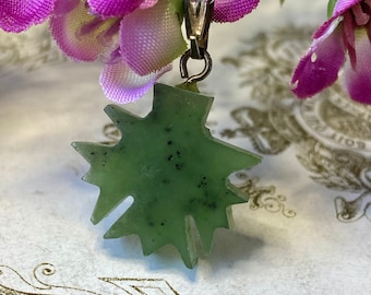 Lucky Vintage Jade Pendant Silver Necklace - Item Details in Description