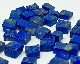 50 Stück Natürlicher Lapis Lazuli Rohedelstein, Schmuckherstellung (4-6 mm)