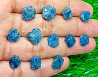 25 rohe Saphir-Blau-Kristalle - 5-8 mm Naturstein