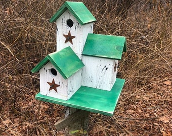Handcrafted Maine cedar lobster trap buoy birdhouse | Etsy