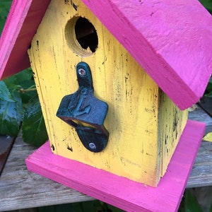 Primitive Birdhouse Rustic Metal Bottle Opener image 2