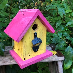 Primitive Birdhouse Rustic Metal Bottle Opener image 3