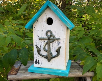 Birdhouse Primitive Large Metal Anchor