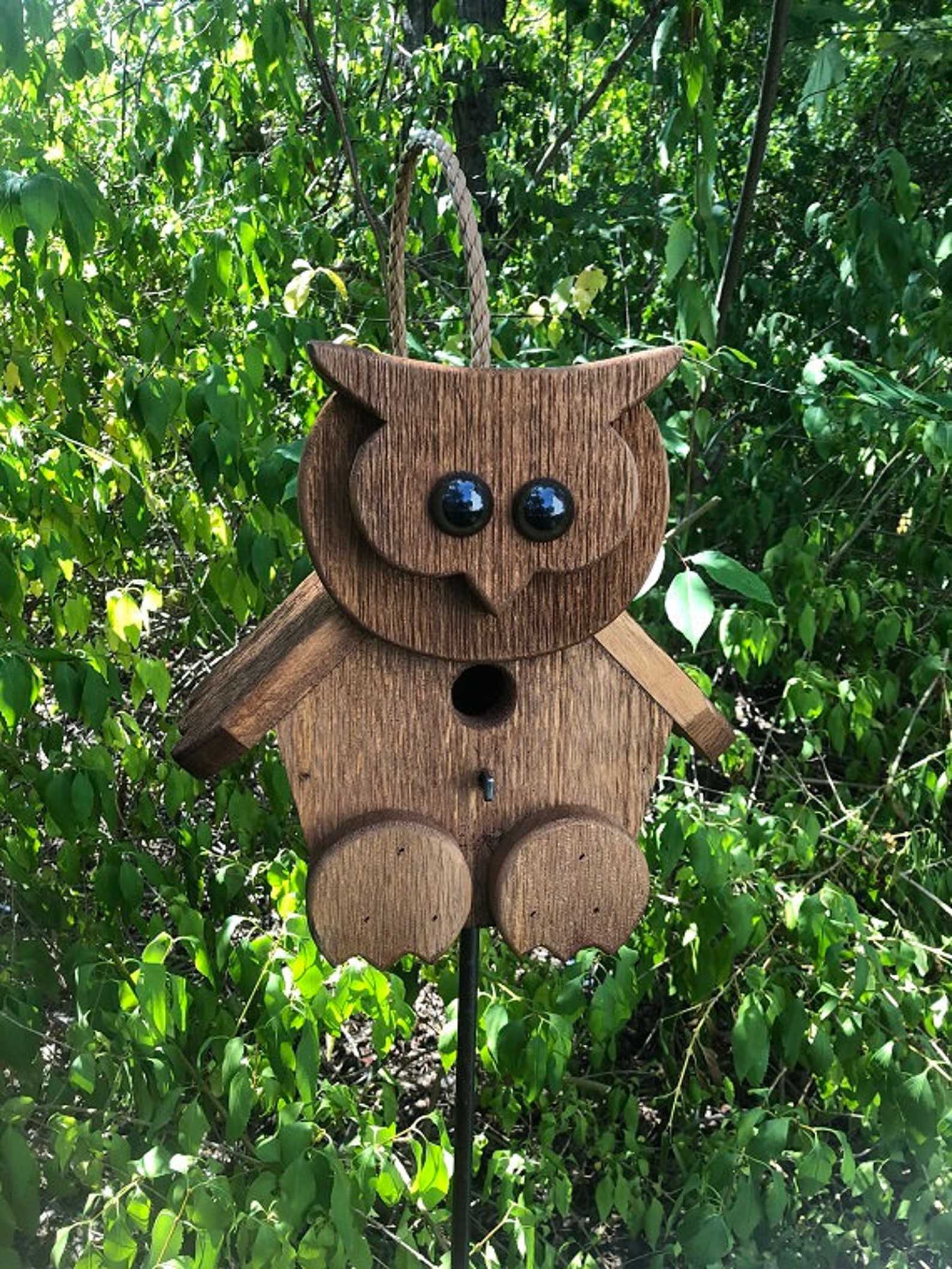Unique Hoot Owl Birdhouse Primitive Rustic Country Bird House Etsy