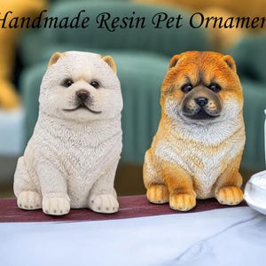 Handcrafted Adorable Chow Chow Dog Figurine – Home Décor for Living Room – Perfect Birthday Gift